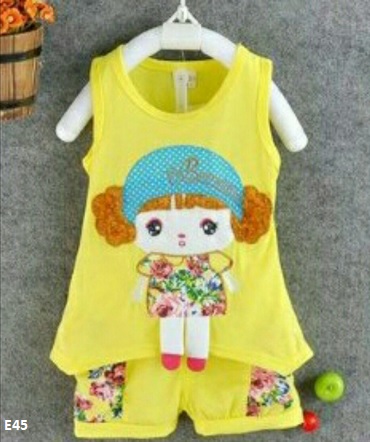 setelan baju kartun anak